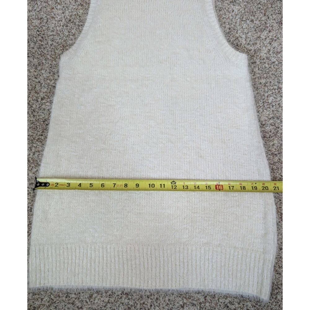 Show Me Your Mumu Sleeveless Fauna Sweater Dress Fuzzy Cream Knit Size Medium - Picture 11 of 13